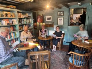 Boook Club meets in the snug at The Lion at Ickleton